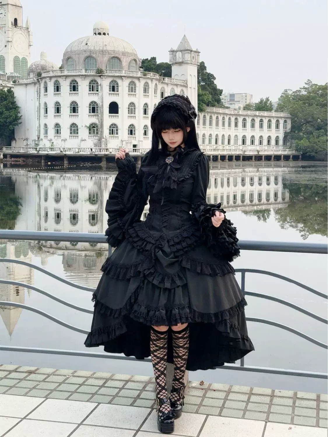 Eski Çağ Gotik Lolita Elbise 2 Parça