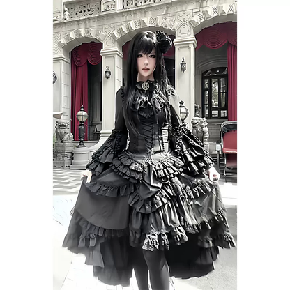 Eski Çağ Gotik Lolita Elbise 2 Parça