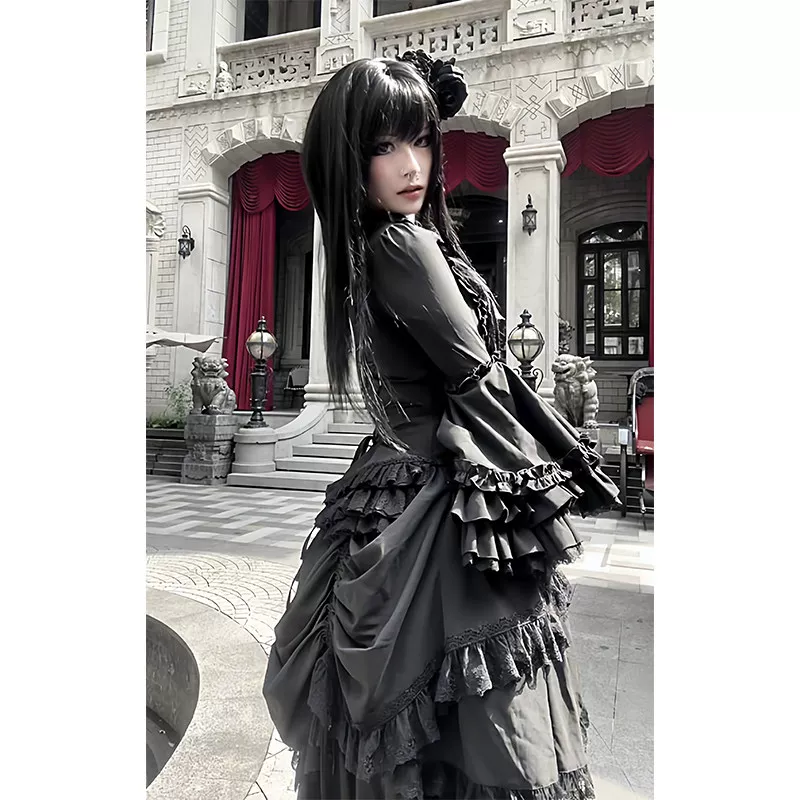Eski Çağ Gotik Lolita Elbise 2 Parça