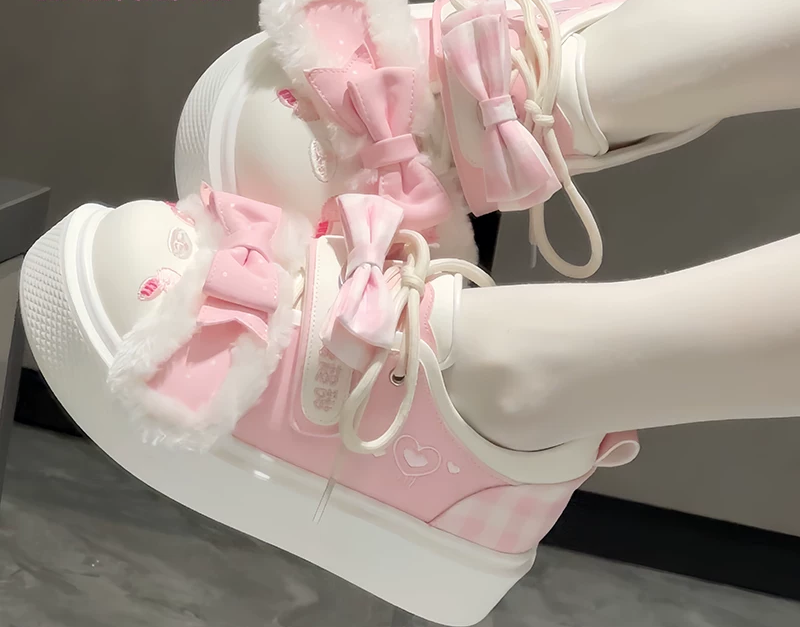 Peluş Fiyonklu Platform Spor Ayakkabı - ürün görseli 7