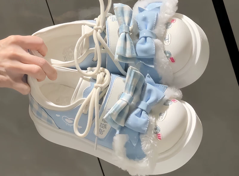 Peluş Fiyonklu Platform Spor Ayakkabı - ürün görseli 9