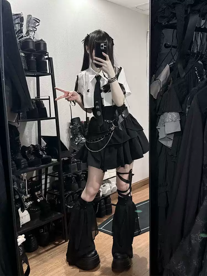 Harajuku Kemer Detaylı Mini Takım