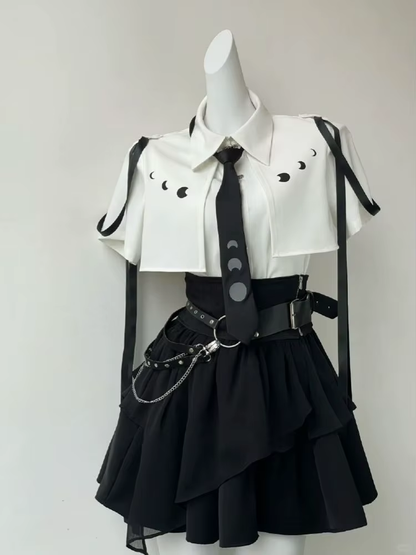 Harajuku Kemer Detaylı Mini Takım