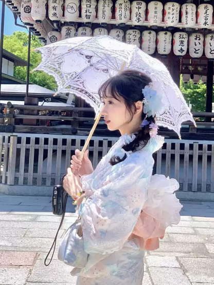 Japon Tarzı Dantel Kimono