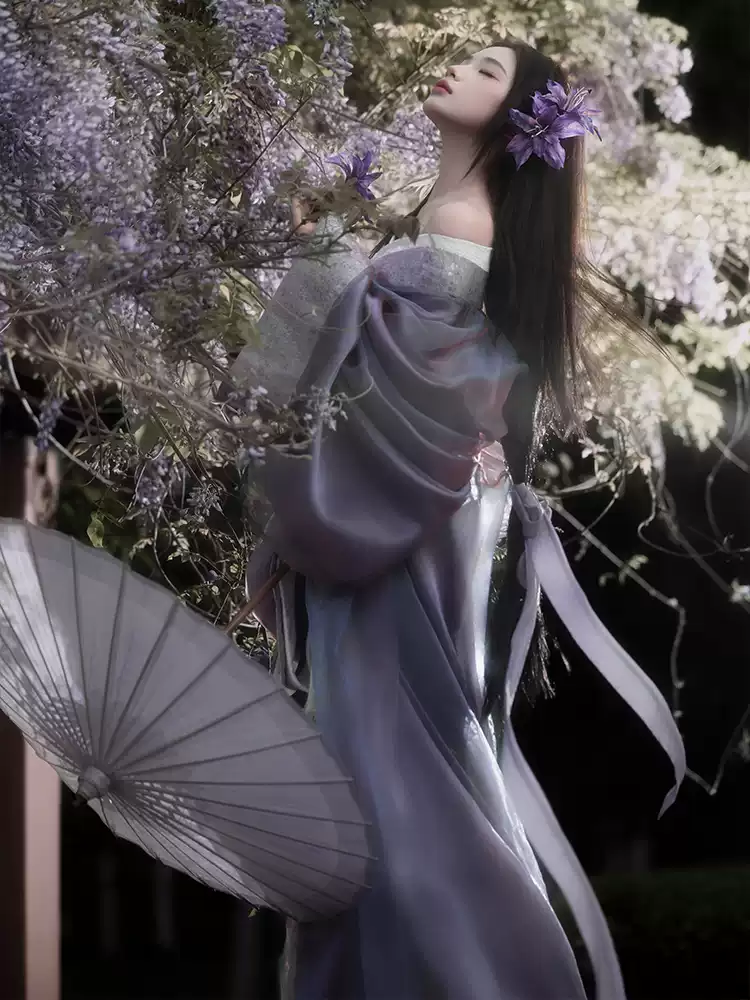 Japon Tarzı Mor Kimono