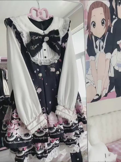 Vintage Sweet Lolita Katmanlı Elbise